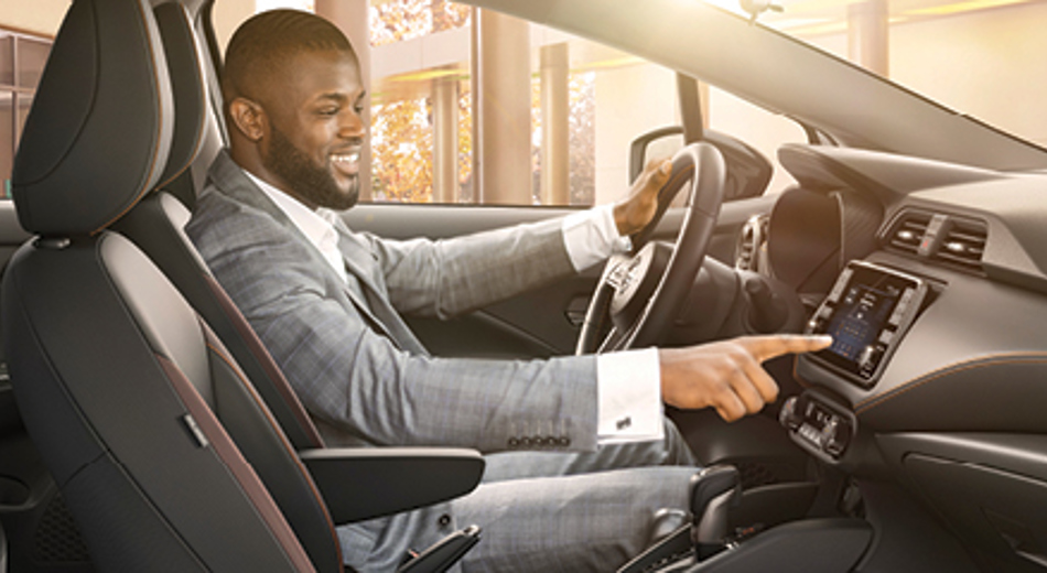 Driver inside a nissan Sunny