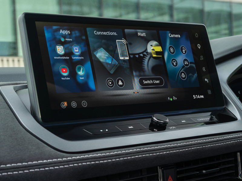 12.3-inch widescreen infotainment display