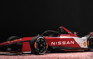 Side view of Nissan Formula E car